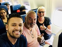 In het vliegtuig naar Panama!