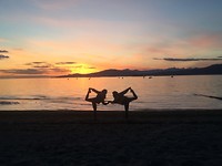 Met Klara op Kitsilano Beach