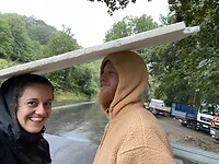 Schuilen voor de regen