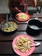 Pasta pesto spinazie