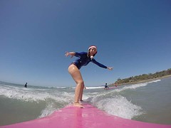 Santa surfing