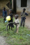 Kinderen in dorp Bigodi