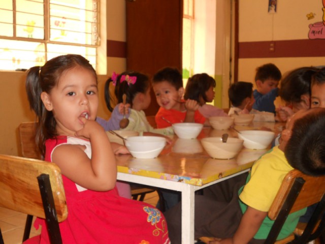 Elly in het kinderdagverblijf