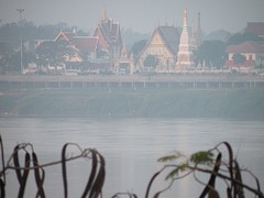 'S Morgens vroeg uitzicht op Thailand vanaf verdieping 4 van het Mekong Hotel