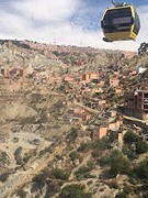 Met de gele kabelbaan door La Paz