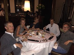 In restaurant D.O.M met Johan, Wijb en Marianne