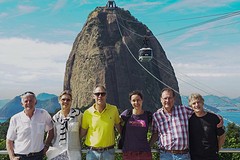 met de kabelbaan naar de Suikerberg in Rio