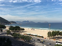 Uitzicht uit onze kamer in hotel Copacabana Palace