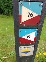 Wandelnetwerk en pijl Jabikspaad
