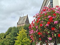 Toren van de St. Vituskerk in Stiens