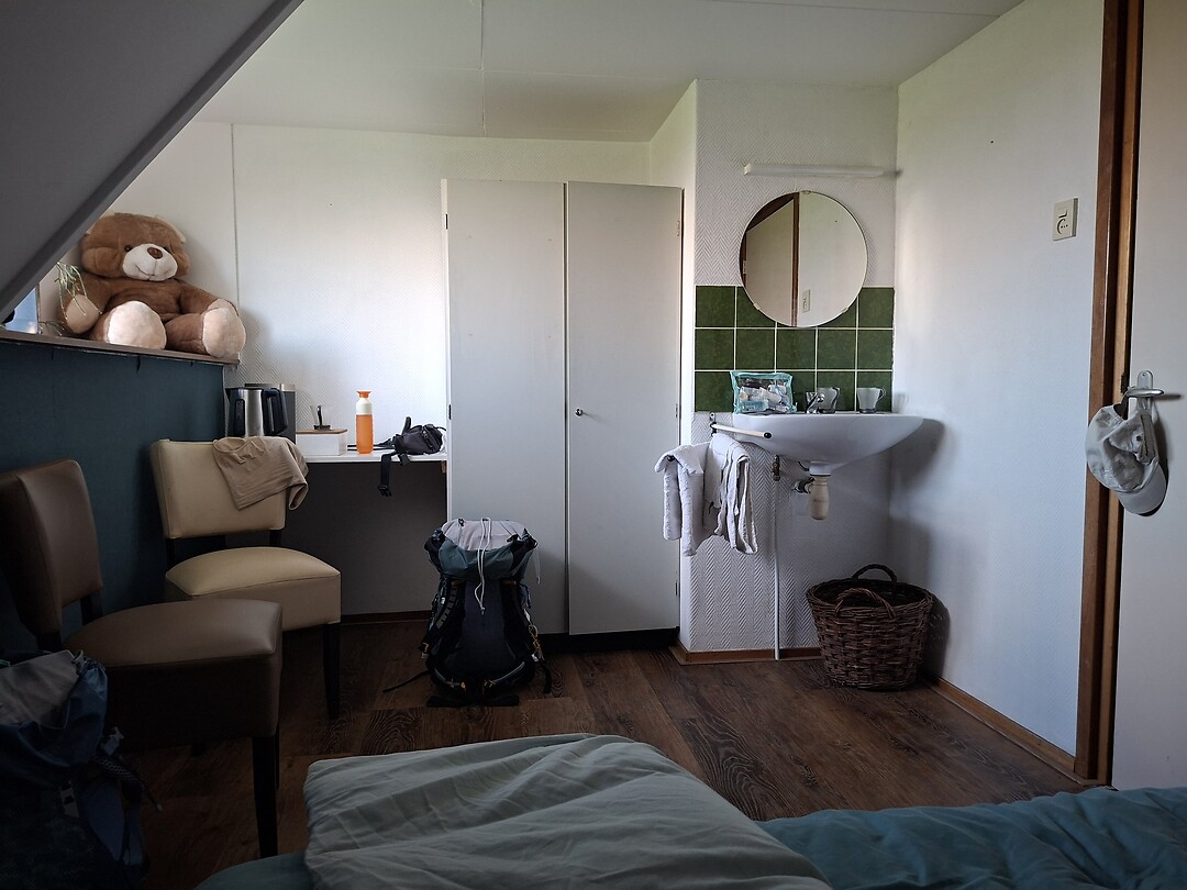 Kamer bij vrienden op de fiets