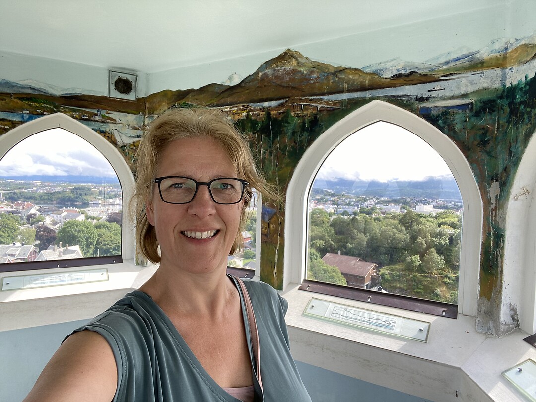 Boven in de toren