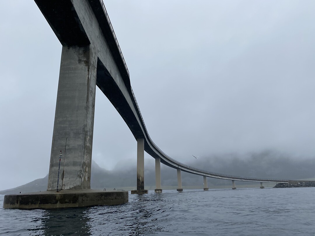 Onder de brug door