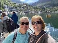 Aankomst in de haven van Geiranger