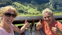 Op de berg bij het restaurant