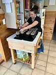Bonnie maakt blueberrie jam