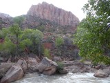 Virgin river na het noodweer in de nacht van 18 op 19 oktober
