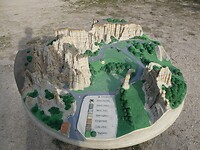 Maquette van het park Les Orgues