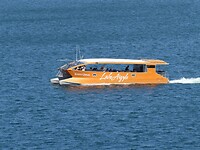Op zo'n bootje zat ik vanmiddag.