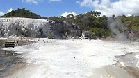 Borrelend landschap in Orakei Korako Thermal Park