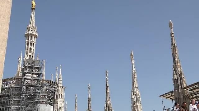 Milaan vanaf het dak van de Dom