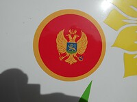 De vlag van Montenegro.