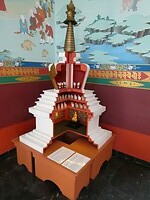 Maquette van dwarsdoorsnede van Boeddha tempel