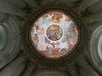 De koepel van de kathedraal met de camera