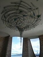 Kunstwerk op de benedenverdieping van het Fjordenhus