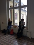 eerste dag op de universiteit