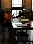 wachten op de deelnemers