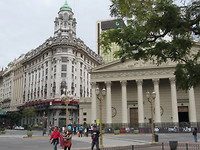 Op plaza Mayor in Buenos Aires