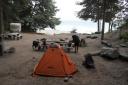Campsite in de as