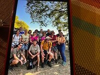 De groep met gareel voor de klim