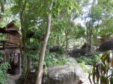 De tuin van het resort