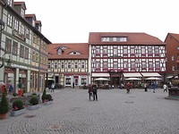 Wernigerode - Marktplein met vakwerkhuizen