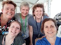 2018 Anque&Irene met onze Mercy Ships vriendinnen