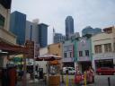 hoge gebouwen en chinatown