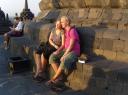 zonsondergang op de borobudur