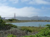 Golden Gate bridge in de wolken