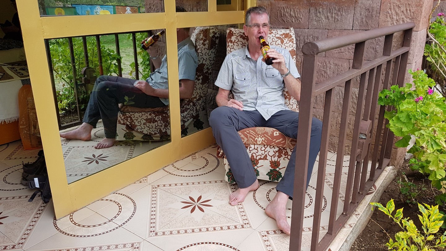 Lekker biertje in het hotel!