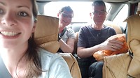 Gezellig in de taxi