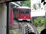 Het trammetje naar Hong Kong Peak, het hoogste uitkijkpunt van Hong Kong