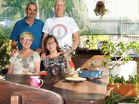 Thuis op het terras