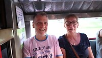 In de "brandweerauto"