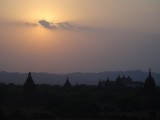 Sunset over the Temples of  Bagan