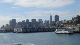 Zicht op SF vanaf de boot naar Alcatraz