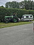 Trekker met mini caravan