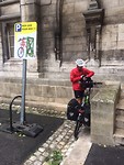Tasje open voor het pelgrimspaspoort, stempelen!