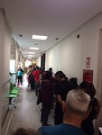Aansluiten in de rij voor de Compostela